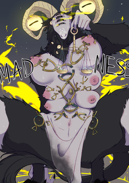 6_breasts anthro areola big_breasts black_body black_fur breasts crouching female fur horizontal_pupils horn multi_breast nipples pupils solo tail thick_thighs weighing_scale wide_hips yellow_eyes mishikan elden_ring elden_ring_nightreign fromsoftware libra_creature_of_night bovid caprine caprine_demon demon goat_demon mammal absurd_res hi_res