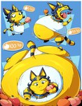 anthro belly big_belly big_butt black_eyes blue_hair body_inflation butt clothing dress eating feeding female food fruit fur gameplay_mechanics hair huge_belly huge_butt hyper hyper_belly hyper_butt immobile inflation markings morbidly_obese navel obese overweight panties plant solo spherical_inflation striped_markings striped_tail stripes stuffing tail tail_markings underwear weight_gain white_clothing white_panties white_underwear yellow_body yellow_fur veryfilthything animal_crossing nintendo ankha_(animal_crossing) domestic_cat felid feline felis mammal absurd_res hi_res