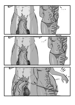 abs andromorph andromorph/male anthro balls big_balls big_penis biped bodily_fluids bottomwear clothed clothing duo erection faceless_character front_view fur genital_fluids genitals hip_grab huge_balls huge_penis humanoid_genitalia humanoid_penis humanoid_vulva hyper hyper_balls hyper_genitalia hyper_penis intersex intersex/male interspecies male markings mastectomy_scar navel nude panties panties_down partially_clothed penis pubes pulling_pants_down scar side_hug simple_background size_difference torso_shot underwear underwear_down undressing undressing_another vaginal_fluids vein veiny_penis visibly_trans vulva xxbrewbeastxx azoth canid canine human mammal absurd_res comic digital_media_(artwork) hi_res monochrome trans_(lore) trans_man_(lore)