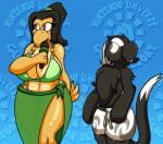 anthro big_breasts bikini black_hair breasts brown_eyes clothed clothing duo electronics female fur hair male male/female microphone navel non-mammal_breasts open_mouth outline outside simple_background size_difference smile standing swimwear text topwear two-piece_swimsuit underwear mr.ink_(artist) mario_bros nintendo edwin_inculous_(character) katie_koopa_(character) alien felid koopa koopa_troopa mammal reptile scalie umbrian_(species) 2019 digital_media_(artwork) english_text hi_res meme