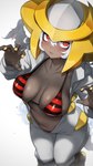 blush blush_lines bodily_fluids breasts clothing feathered_wings feathers female grey_body grey_feathers grey_hair grey_skin hair looking_at_viewer medium_breasts navel open_mouth red_eyes simple_background solo sweat teeth underwear wings hizake nintendo pokemon generation_4_pokemon giratina humanoid legendary_pokemon pokemon_(species) 2021 9:16 hi_res