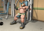 abs anthro beard biceps big_muscles biped boots bottomwear bulge clothed clothing exercise facial_hair flexing flexing_bicep flexing_both_biceps footwear fur gloves hair handwear holding_object huge_muscles male musclegut muscular muscular_anthro muscular_male nipples pecs ponytail pose powerlifting shoes shorts slightly_chubby solo topless trainer training vein weightlifting weights workout braford sarge_(braford) bear brown_bear grizzly_bear mammal ursine 3d_(artwork) 3d_animation animated digital_media_(artwork) long_playtime loop no_sound webm