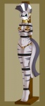 anthro anthrofied bdsm blue_eyes bondage bound breasts cloth_gag clothing digital_media_(artwork) ear_piercing equid equine female friendship_is_magic gag gagged hasbro hi_res kloudmutt looking_at_viewer mammal my_little_pony neck_ring piercing pole solo stripes submissive submissive_female tail zebra zecora_(mlp)