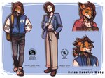 anthro backpack bottomwear clothing college footwear green_eyes hair long_hair male pants red_hair school shoes solo cl.rudolph dolan_rudolph_wade canid canine fox human mammal absurd_res hi_res superabsurd_res