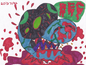 2013 ambiguous_gender bigeyedcartoon black_eyes blood creepy dead death gore logo nightmare_fuel plain_background reptile scalie traditional_media_(artwork) white_background
Rating: Questionable
Score: -1
User: TheLastSalonMan
Date: August 25, 2013 2013 ambiguous_gender bigeyedcartoon black_eyes blood creepy dead death gore logo nightmare_fuel plain_background reptile scalie traditional_media_(artwork) white_background
Rating: Questionable
Score: -1
User: TheLastSalonMan
Date: August 25, 2013