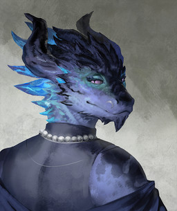 anthro bedroom_eyes blue_body clothed clothed_anthro clothed_female clothing female female_anthro fully_clothed fully_clothed_anthro fully_clothed_female gem jewelry looking_at_viewer looking_back looking_back_at_viewer mature_anthro mature_female narrowed_eyes necklace pearl_(gem) pearl_necklace pose scales seductive sidj-6 dungeons_and_dragons hasbro mythology wizards_of_the_coast dragon dragonborn_(dnd) mythological_creature mythological_scalie scalie 2026 colored detailed digital_drawing_(artwork) digital_media_(artwork) portrait shaded