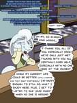 3:4 age_difference answering anthro ask_blog bodily_fluids canid canine comic english_text felix_a_fox fennec_fox fox hi_res humanoid male mammal old older_male smile speech_bubble storytelling tears text true_fox wintersgardencomic