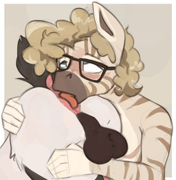 anal anthro balls blush butt duo eyewear genitals glasses male male/male oral rimming sex tongue marsminer equid equine mammal zebra