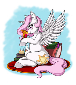 beak beverage blush book boop cake cherry container cup cutie_mark cutlery dessert duo eyes_closed feathered_wings feathers female feral food fork fruit hair horn kitchen_utensils pillow plant rug sitting steam tea tools wings longinius european_mythology friendship_is_magic greek_mythology hasbro my_little_pony mythology philomena_(mlp) princess_celestia_(mlp) avian equid equine mammal mythological_avian mythological_bird mythological_creature mythological_equine mythological_firebird phoenix winged_unicorn 2014