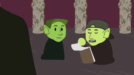 ambiguous_feral ambiguous_gender angry backwards_baseball_cap backwards_hat baseball_cap black_baseball_cap black_clothing black_eyes black_robe blue_eyewear blue_glasses blue_highlights blue_sky bone building car carrot chair clothed clothed_humanoid clothed_male clothing cloud dot_eyes eating eating_carrot eating_food employee_of_the_month eyebrows eyes_closed eyewear facial_hair featureless_hands feral floating_hands food fur furniture glasses grass green_body green_eyebrows green_facial_hair green_hair green_mustache green_skin grey_body grey_fur group hair hand_on_back hat headgear headwear highlights_(coloring) hillside holding_object holding_skull hooded_robe humanoid_pointy_ears humanoidized instagram_logo knife lake larger_humanoid larger_male lifting_another long_ears looking_at_viewer magic magic_user male male_humanoid map melee_weapon multicolored_hair music mustache not_furry_focus notebook number on_chair parking_lot picture_frame pillar pink_tongue planet plant pointy_ears polearm profanity rectangular_glasses red_clouds red_sky robe scythe scythe_on_back short_hair sign simple_eyes sitting sitting_on_chair sitting_on_throne sitting_on_vehicle size_difference skeleton skull sky slap smaller_humanoid smaller_male smile smiling_at_viewer standing sun talking_to_another teeth tentacles text throne tongue tree tumblr_logo twitter_logo two_tone_hair vegetable vehicle water weapon weapon_on_back white_body window guavajagular michael_jones_(va) achievement_hunter aye_dark_overlord! instagram real_world tumblr twitter youtube alfredo_diaz death_(personification) joe_lee matthew_bragg rigor_mortis_(aye_dark_overlord!) trevor_collins animated_skeleton goblin humanoid lagomorph leporid mammal marine rabbit undead 16:9 2023 2d_animation animated artist_name colored copyright_name digital_media_(artwork) english_audio english_description english_text hi_res long_playtime sound webm widescreen