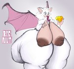 anthro bat_ears bat_wings big_breasts big_butt breasts brown_nipples butt chaos_emerald female gem holding_breast huge_breasts huge_butt huge_hips huge_thighs hyper hyper_breasts hyper_butt hyper_hips hyper_thighs membrane_(anatomy) membranous_wings nipples overweight solo thick_thighs tongue tongue_out wide_hips wings biggus_nutter sega sonic_the_hedgehog_(series) rouge_the_bat bat mammal absurd_res colored_sketch hi_res sketch