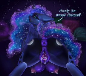 after_sex anatomically_correct anatomically_correct_genitalia anatomically_correct_vulva animal_genitalia animal_vulva anus big_teats blue_anus blue_body blue_feathers blue_fur blue_hair blue_mane blue_tail blue_vulva bodily_fluids butt crown cutie_mark dock_(anatomy) equine_genitalia equine_vulva ethereal_hair ethereal_mane ethereal_tail feathered_wings feathers female feral fur genitals hair headgear horn lactating looking_at_viewer looking_back looking_back_at_viewer mane milk nipples open_mouth open_smile pseudo_hair pseudo_mane puffy_anus raised_tail smile solo tail teats vulva wings polnocnykot friendship_is_magic hasbro my_little_pony mythology princess_luna_(mlp) equid equine mammal mythological_creature mythological_equine winged_unicorn 2023 absurd_res digital_media_(artwork) hi_res