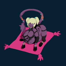 abdominal_bulge armless bent_legs big_breasts big_butt birthmark blonde_hair breasts butt clothed clothing curvy_figure female gem hair hooves jewelry leg_warmers legwear lying markings on_front one-piece_swimsuit perspective-incorrect_accessories pigtails pregnant pregnant_female purple_body quadruped sitting skimpy smile smiling_at_viewer solo swimwear tail tail_tuft tuft wide_hips evsthphvalah moonclimb ordeil bovid bovine cattle elf felid feline hybrid mammal suine taur 1:1 digital_media_(artwork) pixel_(artwork)