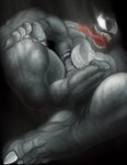 5_fingers 5_toes anthro balls big_balls big_feet big_penis claws erection feet fingers foot_fetish foot_focus foreskin genitals humanoid_feet humanoid_genitalia humanoid_penis looking_down low-angle_view male muscular muscular_humanoid muscular_male nails penis plantigrade soles toe_claws toes mroleoso marvel venom_(marvel) alien humanoid symbiote absurd_res hi_res