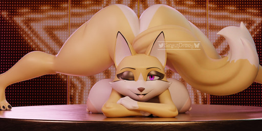 4_toes anthro areola ass_up big_areola big_breasts big_butt bluesky_logo breasts bubble_butt butt claws curvy_figure detailed_background eyelashes feet female fluffy fluffy_tail fur hourglass_figure huge_areola huge_breasts huge_butt huge_hips huge_thighs jack-o'_pose long_tail looking_at_viewer multicolored_body multicolored_fur nipples nude nude_anthro nude_female one_eye_closed pose puffy_nipples purple_eyes smile solo tail tasteful_nudity text thick_thighs toe_claws toes tongue tongue_out twitter_logo two_tone_body two_tone_fur voluptuous voluptuous_anthro voluptuous_female white_body white_fur wide_hipped_anthro wide_hipped_female wide_hips wink winking_at_viewer yellow_body yellow_fur sinfuldravy captainflapcats_(rigger) valorlynz_(modeler) bluesky_(social_media) twitter venera_(fragrantfoxes) canid canine fox mammal marble_fox red_fox true_fox 2026 3d_(artwork) absurd_res artist_name blender_(artwork) digital_media_(artwork) hi_res watermark