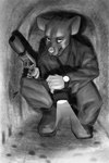 2:3 anthro army black_and_white boots claustrophobia clock clothed clothing crouching digital_media_(artwork) dim_lighting dirt dirty fingerless_gloves flashlight footwear gloves greyscale gun handgun handwear hi_res holding_gun holding_object holding_ranged_weapon holding_weapon light lighting looking_at_viewer male mammal metrosaurus military monochrome mouse murid murine pistol ranged_weapon rat rodent shadow shirt shoes signature silencer simple_background sketch soldier solo topwear tunnel tunnel_rat_(vietnam_war) tunnels underground uniform united_states_of_america vietnam vietnam_war warrior watch weapon wristwatch