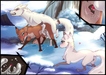 all_fours anatomically_correct anatomically_correct_genitalia anatomically_correct_penis anatomically_correct_vulva animal_genitalia animal_penis animal_vulva anus black_claws black_eyebrows black_nose blush bodily_fluids brown_body brown_eyes brown_fur canine_genitalia canine_penis canine_vulva claws clenched_teeth cum cutaway detailed_background dipstick_ears dripping ear_markings ejaculation eyebrows eyelashes eyes_closed fangs female female_penetrated feral feral_on_feral feral_penetrated feral_penetrating feral_penetrating_feral fluffy fluffy_tail forest from_behind_position fur genital_fluids genitals green_eyes grey_body grey_fur grey_nose grey_tail group heart_symbol inner_ear_fluff internal knot knot_bulge knotting male male/female male_penetrating male_penetrating_female mounting multicolored_body multicolored_ears multicolored_fur multicolored_tail open_mouth orange_body orange_fur orange_tail orgasm outside paws penetration penile penile_penetration penis penis_in_vagina pink_tongue plant quadruped red_penis sex snow tail teeth text tongue tongue_out tree tuft two_tone_body two_tone_ears two_tone_fur two_tone_tail vaginal vaginal_knotting vaginal_penetration vulva white_body white_fur white_tail rukifox crytrauv keki_(rukifox) kishu arctic_fox canid canine fox mammal red_fox true_fox 2020 digital_media_(artwork) signature url