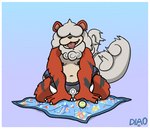 ageplay anthro anthrofied ball bedding belly blanket bodily_fluids border cel_shading clothing covered_eyes deer_in_a_onesie_(artist) diaper drooling feral fluffy fur generation_1_pokemon generation_8_pokemon grey_body grey_fur gyarados hisuian_form hisuian_growlithe horn infantilism magikarp male navel nintendo nipples overweight overweight_anthro overweight_male pokemon pokemon_(species) pokemon_legends_arceus pokemorph red_body red_fur regional_form_(pokemon) roleplay saliva shaded smile solo tail tail_motion tailwag tan_body tan_fur teeth tennis_ball tongue tongue_out white_border