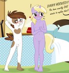 anthro balls bed bedroom caught_in_the_act duo female flaccid foreskin furniture genitals horn loli male male/female nipples nude offscreen_character penis pussy shota young young_anthro tolpain friendship_is_magic hasbro my_little_pony mythology derpy_hooves_(mlp) dinky_hooves_(mlp) pipsqueak_(mlp) equid equine horse mammal mythological_creature mythological_equine pony unicorn absurd_res hi_res