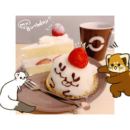 ambiguous_gender biped brown_body brown_fur chibi dot_eyes duo feral food fur real simple_eyes text white_body white_fur shi_nominmin ailurid mammal mustelid musteline red_panda stoat true_musteline weasel 1:1 2020 hi_res