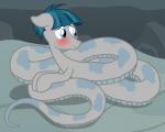 apode bashful blue_eyes blue_hair blush coiling feral hair legless looking_away male serpentine solo split_form badumsquish friendship_is_magic hasbro my_little_pony stygian_(mlp) draconcopode equid equine horse lamia mammal pony reptile scalie snake 5:4 hi_res