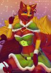 5_fingers anthro big_breasts black_nose blue_eyes bottomwear breasts cleavage clothed clothing dipstick_tail female fingers fur legwear looking_at_viewer markings midriff multicolored_tail navel red_body red_fur skirt smile solo tail tail_markings thigh_highs avenayt lunarii molly_fullin canid canine dreamspinner fox mammal 2018 collaboration digital_media_(artwork)