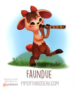 ambiguous_gender beady_eyes black_eyes candy chocolate dessert flute food fruit grass hill humor musical_instrument plant pun sky solo strawberry visual_pun wind_instrument woodwind_instrument piper_thibodeau deer faun food_creature mammal digital_media_(artwork) digital_painting_(artwork) painting_(artwork)