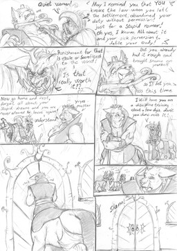angry arm_tuft big_breasts bodily_fluids breasts broken_horn butt cleavage clothed clothing comic_panel crying dialogue door door_slam eyelashes female group horn huge_breasts katana long_ears long_fangs male melee_weapon muscular muscular_female rear_view sharp_teeth standing sword tail tears teeth text tuft walking_stick weapon wrist_tuft yelling yelling_at_another blackfox85 tifa_stormlung_(blackfox85) stormbeast taur 2020 absurd_res comic english_text hi_res monochrome traditional_media_(artwork)