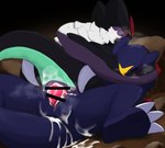 3_toes anal anal_penetration blue_body bodily_fluids breath cum duo feet genital_fluids genitals male male/male penetration penis toes amedama12321 nintendo pokemon garchomp generation_4_pokemon generation_6_pokemon noivern pokemon_(species) censored