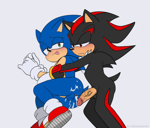 after_anal after_sex anthro anus backsack balls blue_body blue_fur bodily_fluids butt clothing cum cum_from_ass cum_in_ass cum_inside cum_on_butt duo erection eye_contact fur genital_fluids genitals gloves green_eyes hair half-closed_eyes handwear humanoid_genitalia humanoid_penis leaking_cum looking_at_another male male/male narrowed_eyes penis pull_out simple_background tail tongue tongue_out vein veiny_penis brokenbone sega sonic_the_hedgehog_(series) shadow_the_hedgehog sonic_the_hedgehog eulipotyphlan hedgehog mammal digital_media_(artwork) hi_res