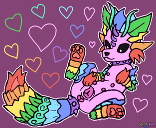 animal_genitalia animal_vulva antennae_(anatomy) anus black_sclera canine_genitalia canine_vulva cloud collar darkened_genitalia electricity female feral fire fur genitals geometric_background heart_symbol horn ice leaf leaf_ears leg_markings lounging lying markings metal multi_nipple multi_teat multicolored_body multicolored_fur multicolored_tail nipples on_back outline pawpads paws pink_anus pink_body pink_fur pink_vulva presenting presenting_anus presenting_vulva pupils quadruped rainbow_body rainbow_fur rainbow_tail rock simple_background snout socks_(marking) solo sparklefur spiked_collar spikes spread_legs spreading tail teats three-quarter_view unusual_anatomy vulva water white_pupils y_anus yuurg rainbow_stella_(yuurg) canid canine elemental_creature fox mammal 2025 digital_media_(artwork) flat_colors full-length_portrait graphite_(artwork) hi_res mixed_media portrait traditional_media_(artwork) trans_(lore) trans_woman_(lore)