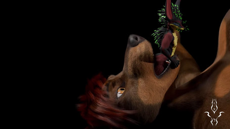 anrax_rexouium anthro brown_body brown_fur female female_anthro female_pred fur green_spines larger_female male male/female male_anthro male_prey multicolored_body multicolored_fur open_mouth oral_vore size_difference struggling struggling_prey swallowing unwilling_prey vore anrax untied_verbeger_(modeler) dobermann_(untied_verbeger) canid canine canis dobermann domestic_dog mammal pinscher rexouium 16:9 3d_(artwork) 3d_animation animated digital_media_(artwork) hi_res no_sound short_playtime video widescreen
