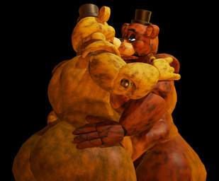 4_fingers anthro areola belly big_belly big_butt big_moobs blue_eyes bow_tie brown_body butt clothing duo fingers hat headgear headwear hips_grab holding_shoulder hug huge_belly huge_butt huge_moobs kiss_on_lips kissing machine male male/male moobs multicolored_body nipples nude overweight overweight_anthro overweight_male pose short_tail side_view simple_background tail teeth thick_thighs top_hat wide_hips yellow_body wynter_faver snips456fur_(modeler) five_nights_at_freddy's scottgames freddy_(fnaf) golden_freddy_(fnaf) animatronic bear lagomorph leporid mammal robot 2025 3d_(artwork) blender_(artwork) digital_media_(artwork)
