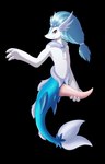 anthro erection genitals hair male nude penis solo tapering_penis white_body salemcat nintendo pokemon dragonair generation_1_pokemon generation_7_pokemon hybrid pokemon_(species) primarina absurd_res alpha_channel hi_res