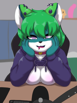 anthro bataraky big_breasts breasts clothed clothing dildo electronics female femboy livestream looking_at_viewer male male/female microphone partially_clothed sex_toy solo kaicitoelmapache mammal procyonid raccoon 3:4 absurd_res hi_res