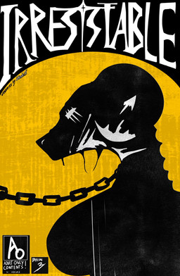 anthro breasts chain chain_leash eye_scar facial_scar female leash non-mammal_breasts scar solo brradett lernie_(brradett) scalie cover cover_art cover_page hi_res