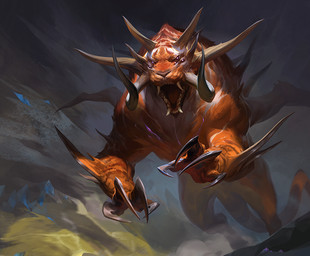 attack bodily_fluids claws cosmic_horror crystal feral horn light male saliva saliva_string solo teeth viktor_titov hasbro magic:_the_gathering wizards_of_the_coast snapdax dinosaur domestic_cat felid feline felis mammal prehistoric_species reptile scalie official_art