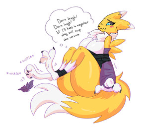 anthro bdsm bondage bound breasts butt feathers feet female forced helpless laugh paws restrained solo struggling suppressed teasing tickle_(sound_effect) tickle_fetish tickle_torture tickling toes torture ozon-27 ozozon bandai_namco digimon digimon_(species) renamon