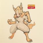 2017 3_fingers 3_toes alternate_color ambiguous_gender anthro anthrofied arm_tuft biped canid canine cheek_tuft chest_tuft claws digitigrade english_text facial_tuft fakemon featureless_crotch feet fighting_pose fingers firefightdex fist fluffy fluffy_tail front_view frown full-length_portrait fur generation_3_pokemon gloves_(marking) grey_body grey_fur hatching_(art) hi_res leg_markings leg_tuft mammal marco_fanjul marker_(artwork) markings mightyena mixed_media multicolored_body multicolored_fur nintendo pen_(artwork) pokemon pokemon_(species) pokemorph portrait pose red_eyes red_nose shaded shadow simple_background snout socks_(marking) solo spread_legs spreading standing tail tan_body tan_fur tan_tail text toe_claws toes toony traditional_media_(artwork) tuft two_tone_body two_tone_fur white_background white_claws wide_stance yellow_sclera