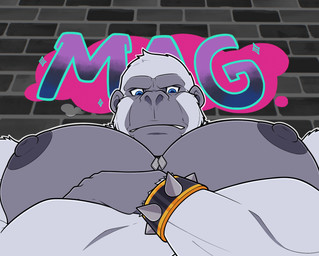 anthro armband army barazoku biceps big_muscles big_nipples big_pecs black_wristband blue_eyes bracelet brick brick_background brick_wall clothed clothing crossed_arms dog_tags frown frowney_face frowning_at_viewer fur grey_body grey_fur jewelry looking_at_viewer looking_down looking_down_at_viewer low-angle_view male manly mature_anthro mature_male military muscular muscular_arms nipple_fetish nipple_focus nipples pec_fetish pecs pecs_focus soldier solo spiked_armband spiked_bracelet spikes stern stern_look thick_arms topless topless_anthro topless_male tough_guy wall_(structure) warrior white_body white_fur wristband kamui_behemoth mag_(midnighthossman) ape gorilla haplorhine mammal primate hi_res
