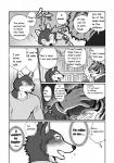 2014 akira_(maririn) anthro blush canid canine canis clothing comic dialogue duo felid greyscale hi_res japanese_text kazuhiro_nakata male mammal maririn monochrome muscular pantherine shirt text tiger topwear translated wolf