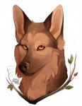 2016 ambiguous_gender canid canine canis digital_media_(artwork) domestic_dog feral headshot_portrait letterbox mammal maplespyder portrait simple_background solo white_background