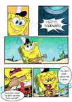 anthro base_three_layout blockage_(layout) comic detailed_background dialogue english_text five_frame_image flower flower_cloud_(spongebob) hi_res horizontal_blockage lute male marine musical_instrument nickelodeon on_model pancaketiffy plant playing_music plucked_string_instrument sea_sponge singing smile solo speech_bubble spongebob_squarepants spongebob_squarepants_(character) string_instrument text three_row_layout toony ukulele