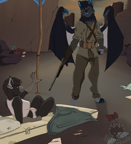 anthro bedding begging_for_mercy duo female gun imminent_rape imminent_sex kazae_atom licking licking_lips male male/female ranged_weapon tongue tongue_out weapon 3rr0rartz.stud10 mythology xzavior avian bat gryphon mammal mythological_avian mythological_creature hi_res