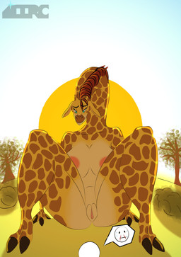 2_toes 3_fingers ambiguous_gender anthro areola big_breasts big_butt blood bodily_fluids breasts brown_body brown_fur brown_hair butt curvy_figure cutaway detailed_background duo expression_cutaway feet female fingers fur genitals green_eyes hair markings multicolored_body multicolored_fur nosebleed nude plant sitting solo_focus spots spotted_body spotted_fur sun sweat sweatdrop tan_body tan_fur toes tree two_tone_body two_tone_fur vulva irc_(artist) giraffe giraffid mammal absurd_res hi_res