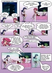 alternate_species belt clothed clothing comic dialogue english_text equid female friendship_is_magic hair hasbro hi_res human humanized legwear mammal mauroz multicolored_hair my_little_pony night pink_hair pinkie_pie_(mlp) purple_eyes purple_hair school school_uniform spike_(mlp) stockings text twilight_sparkle_(mlp) two_tone_hair uniform