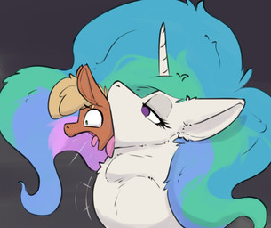 blonde_hair brown_body female hair horn multicolored_hair oral_vore purple_eyes swallowed_alive swallowing unicorn_horn vore white_body sarek_aran_desian friendship_is_magic hasbro my_little_pony mythology princess_celestia_(mlp) equid equine mammal mythological_creature mythological_equine unicorn hi_res