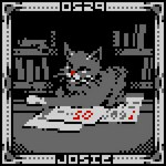 16-bit 1:1 black_background bookshelf border character_name countershade_face countershading digital_media_(artwork) domestic_cat english_text felid feline felis female feral finlaldithering furniture gloves_(marking) grey_background grey_border grey_text lying lying_on_ground mammal markings number on_ground paper partially_colored pixel_(artwork) prick_ears red_nose restricted_palette scp-529 scp_foundation simple_background solo tabby_cat text whiskers