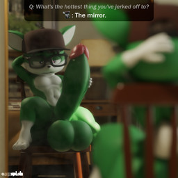 anthro balls baseball_cap bedroom big_balls big_penis chair clothing furniture genitals half-closed_eyes hand_behind_head hand_on_penis hat headgear headwear heterochromia huge_balls huge_penis hyper hyper_balls hyper_genitalia hyper_penis looking_at_mirror looking_at_object looking_at_self looking_pleasured male masturbation mirror mirror_reflection musk musk_cloud musky_balls musky_penis narrowed_eyes on_chair penile penile_masturbation penis reflection sitting sitting_on_chair small_but_hung solo text text_box onyxsplash sega sonic_the_hedgehog_(series) vincent_(onyxsplash) gaia mammal 1:1 english_text hi_res