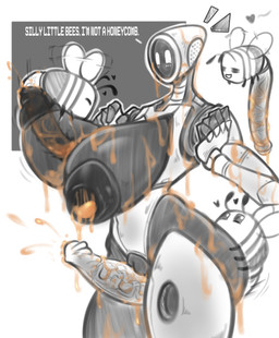 antennae_(anatomy) bestiality big_breasts blush bodily_fluids breasts cum female female_penetrated feral feral_penetrating feral_penetrating_humanoid fingers flavored_cum food gaping gaping_nipples genital_fluids genitals group honey_(food) honey_cum humanoid_on_feral humanoid_penetrated long_penis machine male male/female male_penetrating male_penetrating_female nipple_fetish nipple_penetration nipple_play nipples penetration penis screen screen_face sex text thigh_sex unusual_bodily_fluids unusual_cum unusual_genital_fluids vein veiny_penis vulva wings zzvinniezz love_and_monsters mav1s arthropod bee humanoid hymenopteran insect robot robot_humanoid 2026 absurd_res english_text hi_res monochrome